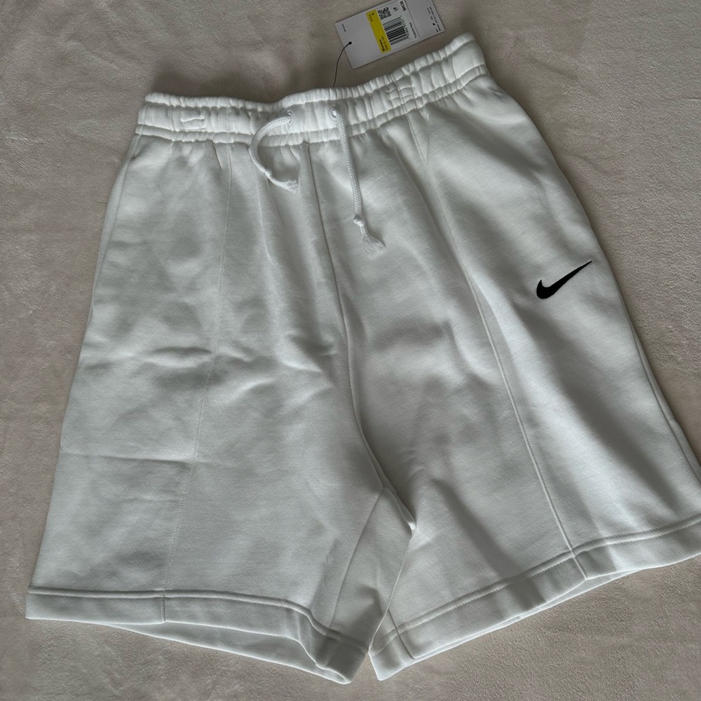 White Nike Sweat Shorts